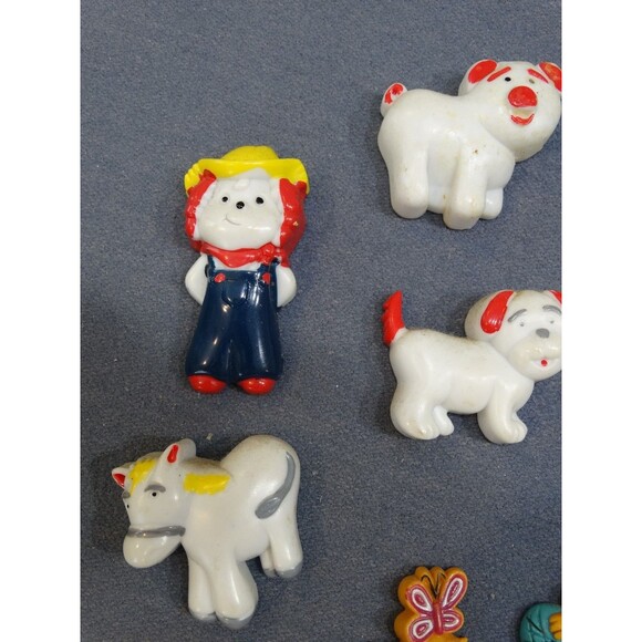 Vintage 80s 90s Mixed Fridge Magnet Lot Farm Animals Disney Retro Kitchen Decor - Picture 3 of 12